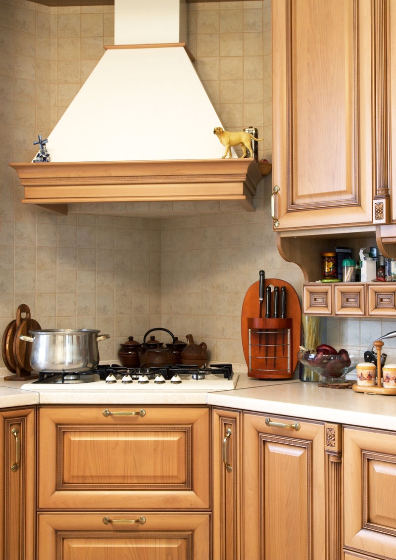 2 Kitchen with recessed lighting, hardwood floors, and decorative tile backsplash