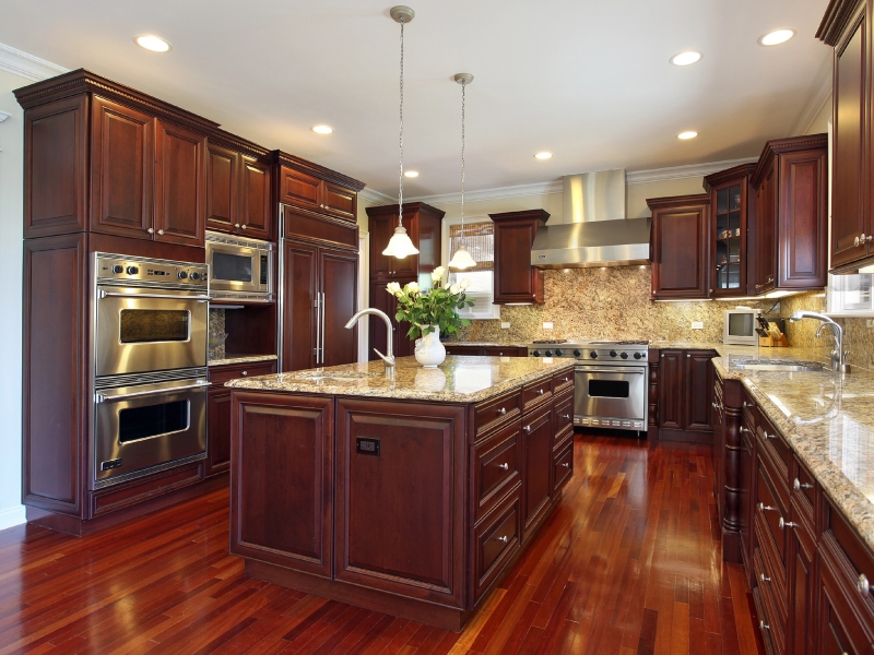Bright and airy kitchen with natural light, a large island, and plenty of counter space